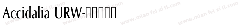 Accidalia URW字体转换